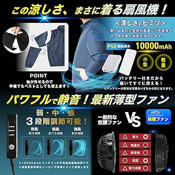 Duer Pro ACG FAN UNIT 21V 空調服 LL セット Duer Pro ACG FAN UNIT 21V 空調服 LL セット